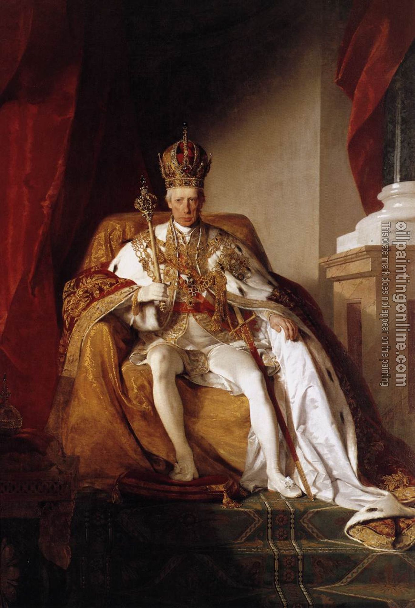 Amerling, Friedrich von - Emperor Franz I of Austria in his Coronation Robes